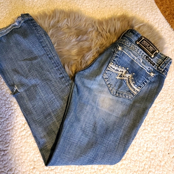 Miss Me jeans 28 boot cut low rise 30 inseam - Picture 1 of 15